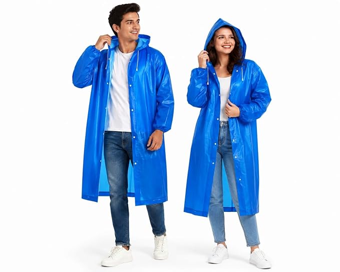 MERPHIN Unisex Waterproof Hooded Raincoat with Full Sleeves ( Pack of 1 )