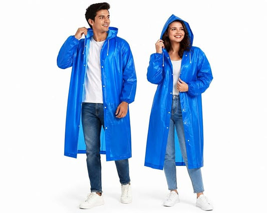 MERPHIN Unisex Waterproof Hooded Raincoat with Full Sleeves ( Pack of 1 )