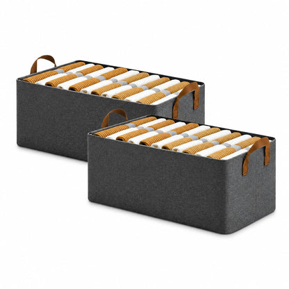 MERPHIN Foldable Wardrobe Storage Box & Organizer for Clothes (Pack of 2)