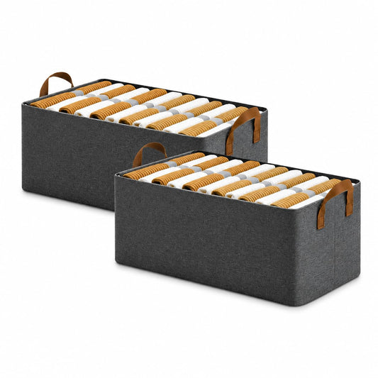 MERPHIN Foldable Wardrobe Storage Box & Organizer for Clothes (Pack of 2)