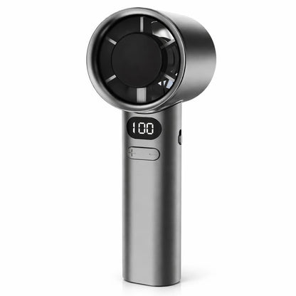 MERPHIN Rechargeable Mini Handheld Fan with LED Display & Type-C Charging